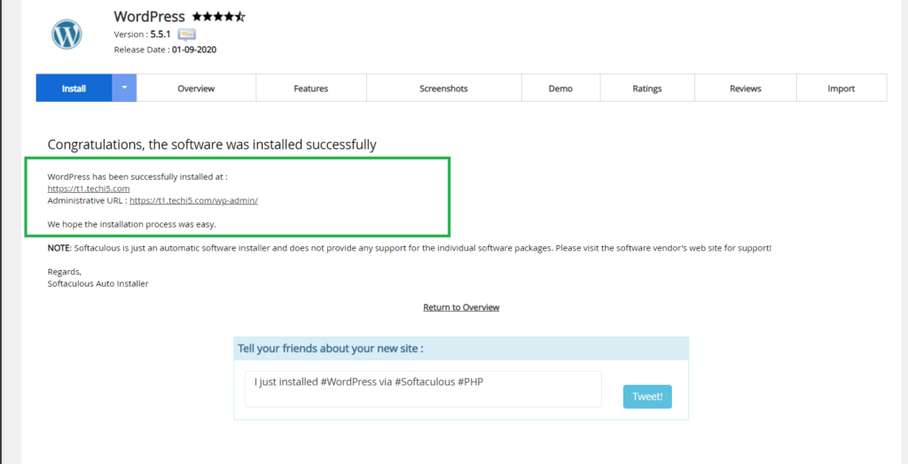 INSTALLATION COMPLETE